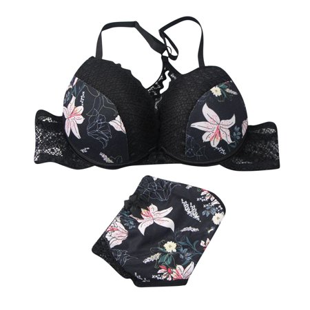 Roliyen Sexy Embroidery Lace Extreme Padded Push up Underwear Bra Set Bra Sets