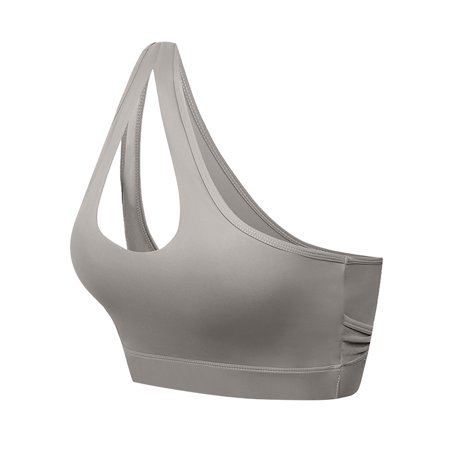 Roliyen Women One-Shoulder Plus Size Exercise Shake-proof Yoga Bra Underwear