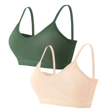 Roliyen 2PC Women S Sexy Beauty Back Strap Unrimming Sport Breast Underwear Bra