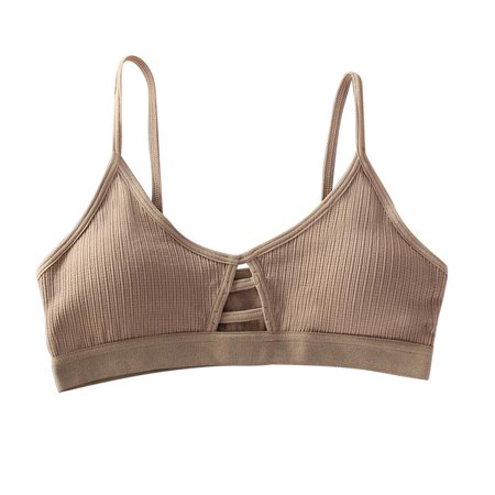 Ankishi Sports Bra Underwear Threaded Cotton No Steel Ring Breast Hollow Out Balette Fitness Breathable Ultra-Thin Comfortable Ladies Bra 8882