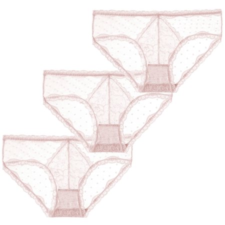 Roliyen Sexy Ladies Transparent Lace Panties Cotton Hollow Breathable Quality Underpants