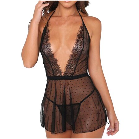 Roliyen New Sexy Fashion Lace Lingerie Underwear Sleepwear Steel Ring Pajamas Garter