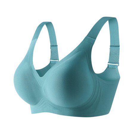 Roliyen Women S Unrimmed Back Adjustable Wide-Shoulder Sports Plus Size Underwear Bra