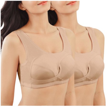 Roliyen Sports Bras for Women 2 Pack Underwear Vest Hollow Gathered Yoga Fitness Bra