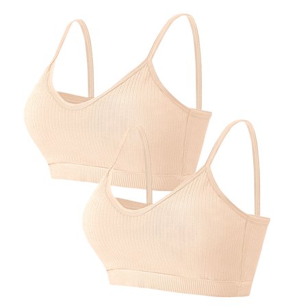 Roliyen 2PC Women S Sexy Beauty Back Strap Unrimming Sport Breast Underwear Bra