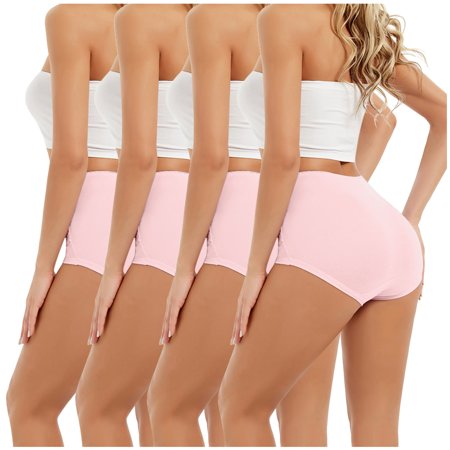 Roliyen Women High Waist Tummy Control Panties Underwear Shapewear Brief Panties