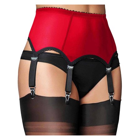 Roliyen Sexy Gauze of Plus Size Appeal Underwear Can Be Adjusted Buckle Anti-skid Garter