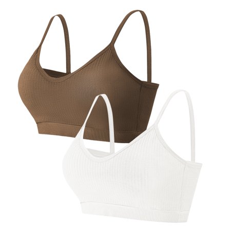 Roliyen 2PC Women S Sexy Beauty Back Strap Unrimming Sport Breast Underwear Bra