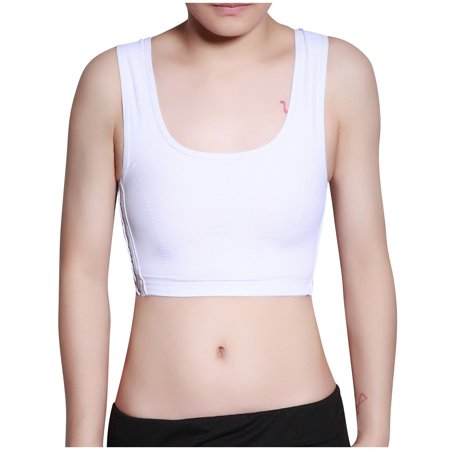 Roliyen Breathable Chest Binder Short Corset Vest Elastic Sport Bra Sleeveless Tops Tank