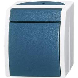 Busch-Jaeger 2601/6 W-53 Wet Room Switch Surface-Mount Blue/Green