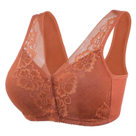 Roliyen Women S Plus Size Everyday Yoga Sport Breathable Lace Trim Bra Underwear
