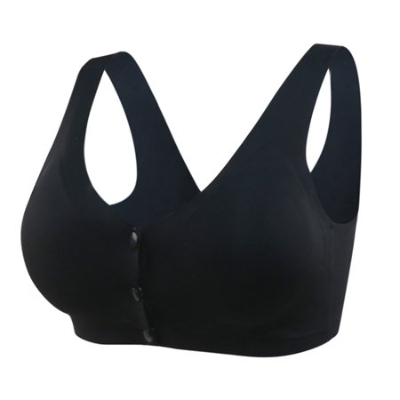 Roliyen Women S Adjustable Sports Front Closure Extra-Elastic Breathable Lace Trim Bra