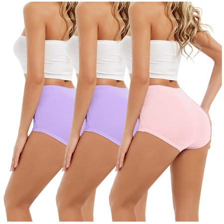 Roliyen Women High Waist Tummy Control Panties Underwear Shapewear Brief Panties