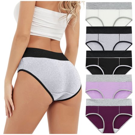 Roliyen Women Solid Color Patchwork Briefs Panties Underwear Knickers Bikini Underpants
