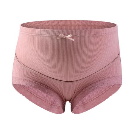 Women Briefs Cotton Panties Maternity Panties Pregnant Briefs High Waist Panties Ribbed Bow Panties Postpartum Belly Support Briefs Adjustable Waist B