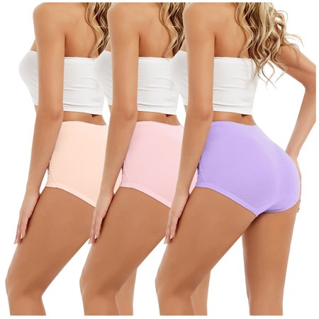 Roliyen Women High Waist Tummy Control Panties Underwear Shapewear Brief Panties