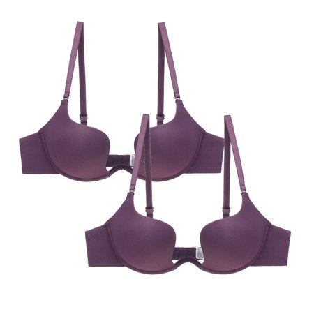 Roliyen 2PC Women Sexy U-shaped Back Baring Beauty Back Small Brassieres Underwear Bra