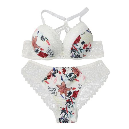 Roliyen Sexy Embroidery Lace Extreme Padded Push up Underwear Bra Set Bra Sets