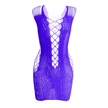 Roliyen Women Sexy Fashion Net Buttock Bodysuit Nightwear Lingerie Underwear Bra