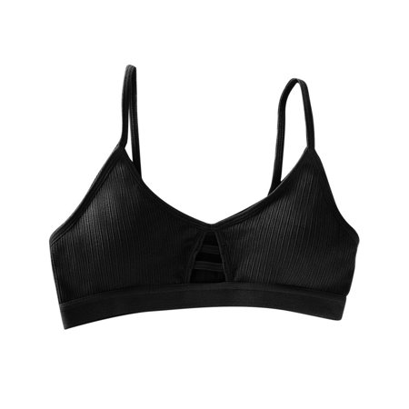 Ankishi Sports Bra Underwear Threaded Cotton No Steel Ring Breast Hollow Out Balette Fitness Breathable Ultra-Thin Comfortable Ladies Bra 8882