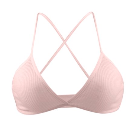 Roliyen Women Deep V Bralette Style Underwear Cup Wireless Lingerie