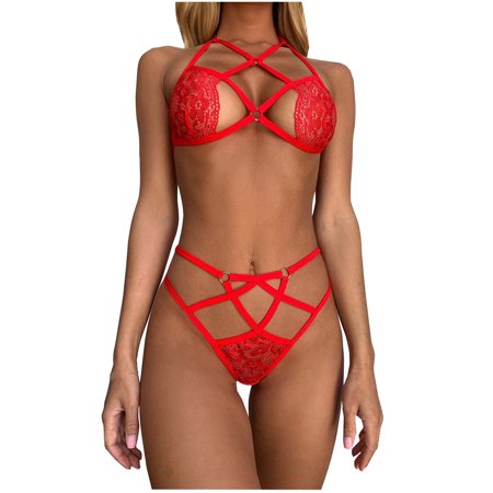 Roliyen New Sexy Fashion Lace Lingerie Underwear Sleepwear Steel Ring Pajamas Garter