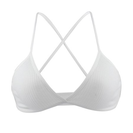 Roliyen Women Deep V Bralette Style Underwear Cup Wireless Lingerie