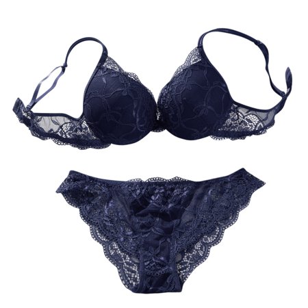 Roliyen Sexy Embroidery Lace Extreme Padded Push up Underwear Bra Set Bra Sets