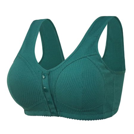 Roliyen Women S Adjustable Sports Front Closure Extra-Elastic Breathable Lace Trim Bra