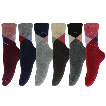 Dunmore Women S 6 Pair Socks Size 6-9 Wool Warm Winter Crew Socks Sale 8775