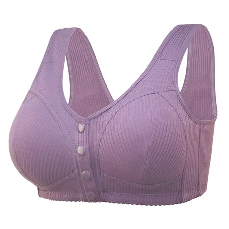 Roliyen Women S Adjustable Sports Front Closure Extra-Elastic Breathable Lace Trim Bra