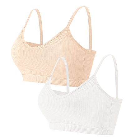 Roliyen 2PC Women S Sexy Beauty Back Strap Unrimming Sport Breast Underwear Bra