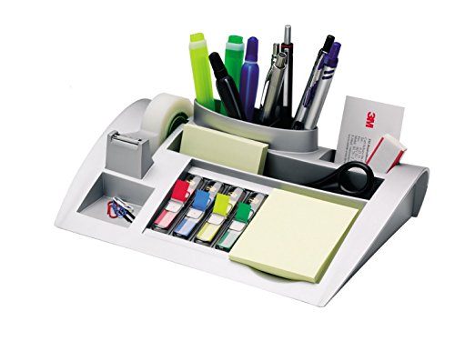 Post-it 7000062207 Desk Organiser Silver Metallic 7 Compartments Tidy