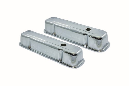 SPECIALTY CHROME Steel Tall Valve Covers Pontiac V8 P/N 7525