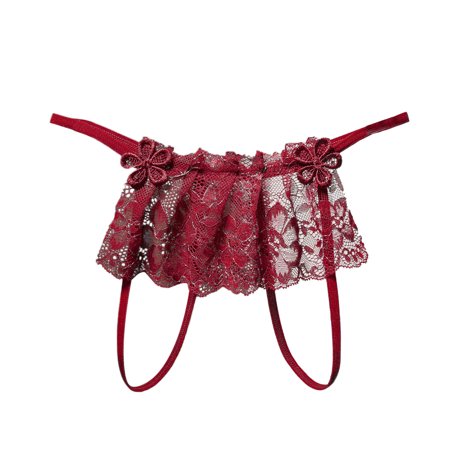 Roliyen Women Thong Sexy Panties Thong Lace Pants Ladies Briefs Underwear