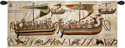 Bayeux Navigio Belgian Tapestry Wall Art - WW-3941-5513/Size - H 35 X W 83