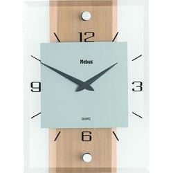 Mebus 18220 Quarz Wanduhr 20 Cm X 28 Cm X 5 Cm Buche, Aluminium