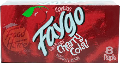 Faygo Cherry Cola! Flavor Soda Pop. 8-pack 12-fl. Oz. Cans in Box (1)