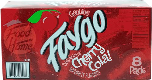 Faygo Cherry Cola! Flavor Soda Pop. 8-pack 12-fl. Oz. Cans in Box (1) thumbnail