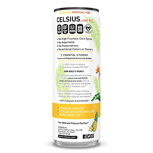 CELSIUS Essential Energy Drink, 12 Fl Oz, What's Your Vibe Variety Pack (Pack of 12) thumbnail