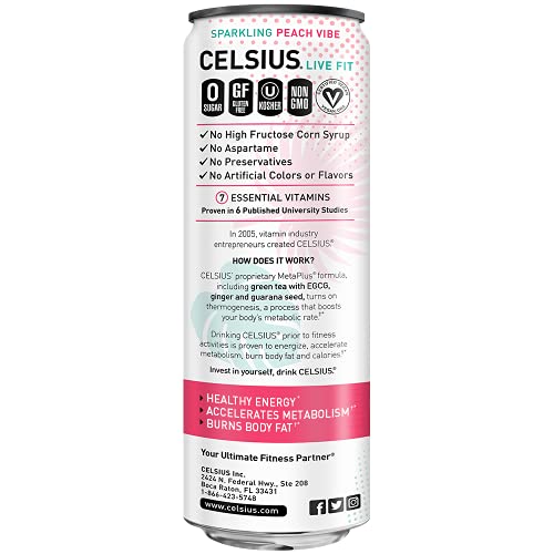 CELSIUS Essential Energy Drink, 12 Fl Oz, What's Your Vibe Variety Pack (Pack of 12) thumbnail