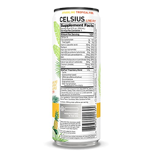 CELSIUS Essential Energy Drink, 12 Fl Oz, What's Your Vibe Variety Pack (Pack of 12) thumbnail