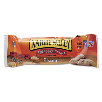 Nature Valley AVTSN42067 Granola Bars  Sweet and Salty Nut Peanut Cereal  1.2 Oz Bar  16/Box