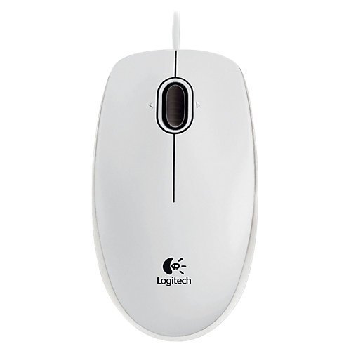 Logitech B100 Optical Mouse  USB Mouse - White