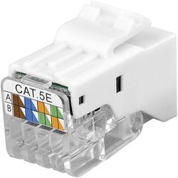 Wentronic Goobay CAT 5e KeyStone RJ45 Jack, UTP Ungeschirmt, 100 MHz - Anschluß: Toolless SNAP-in (95739)