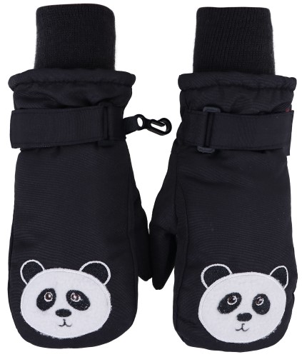 SimpliKids+Gril%27s+Winter+3M+Thinsulate+Waterproof+Ski+Mittens%2cXS%2cBlack%2312+Panda