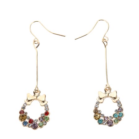 Royal Oak Bowknot Diamond Vintage Delicate Flower Earrings (0492 Earrings)