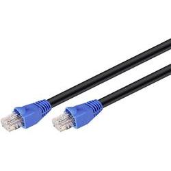 Goobay 94389 CAT 6 Outdoor-Patch Cable, U/UTP, Black, 10 M Length