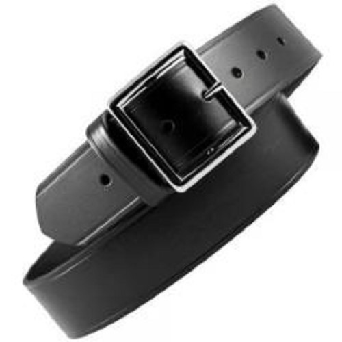 Boston Leather 6505-3-36B Black BW Brass HW 1.75' Wide Garrison Belt - 36'