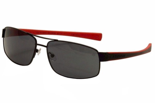 Tag Heuer Men's LRS TH 0255 110 Black/Red Sunglasses